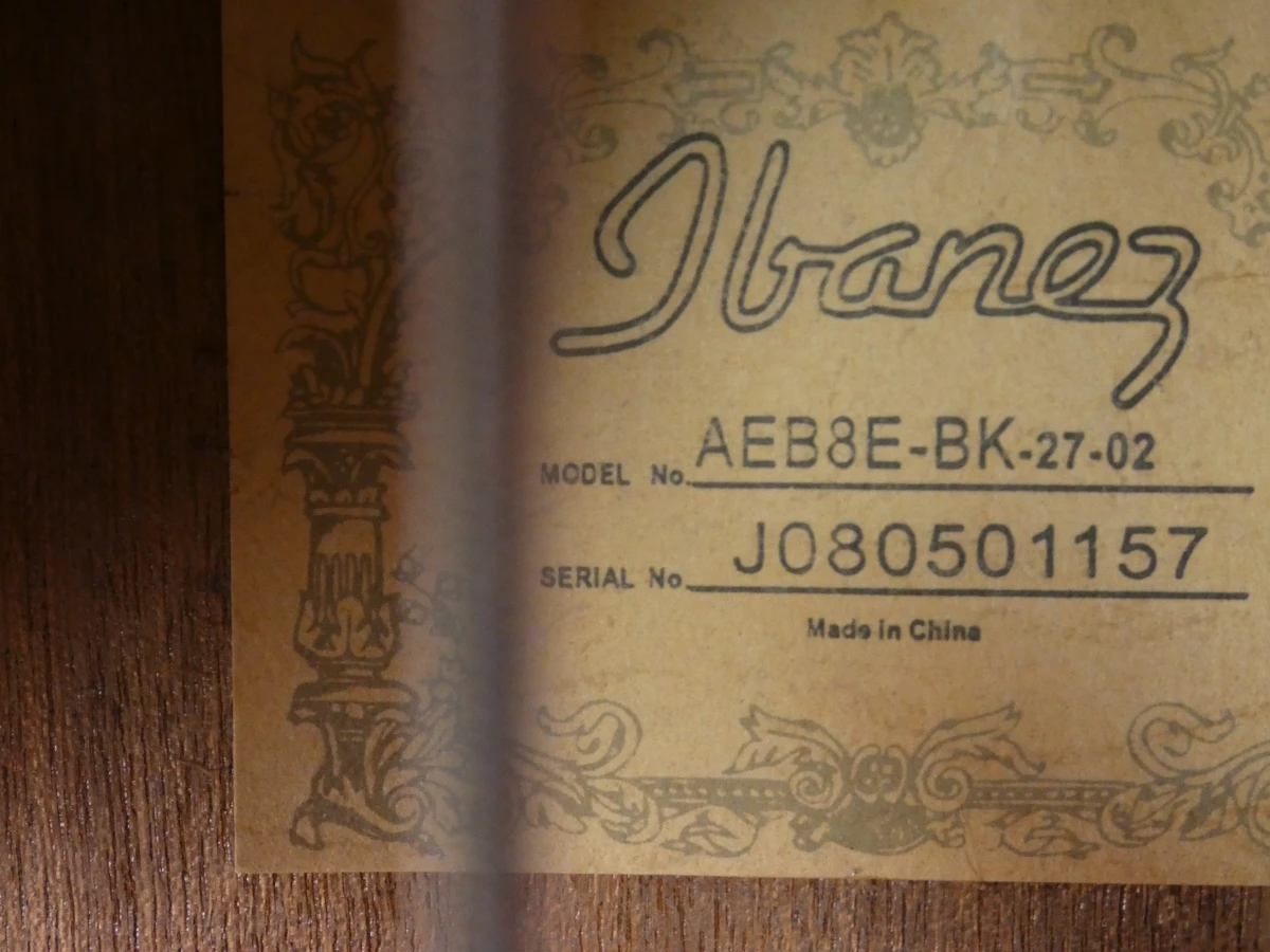 Ibanez AEB8E-BK Elektro-akoestische Basgitaar - foto 4