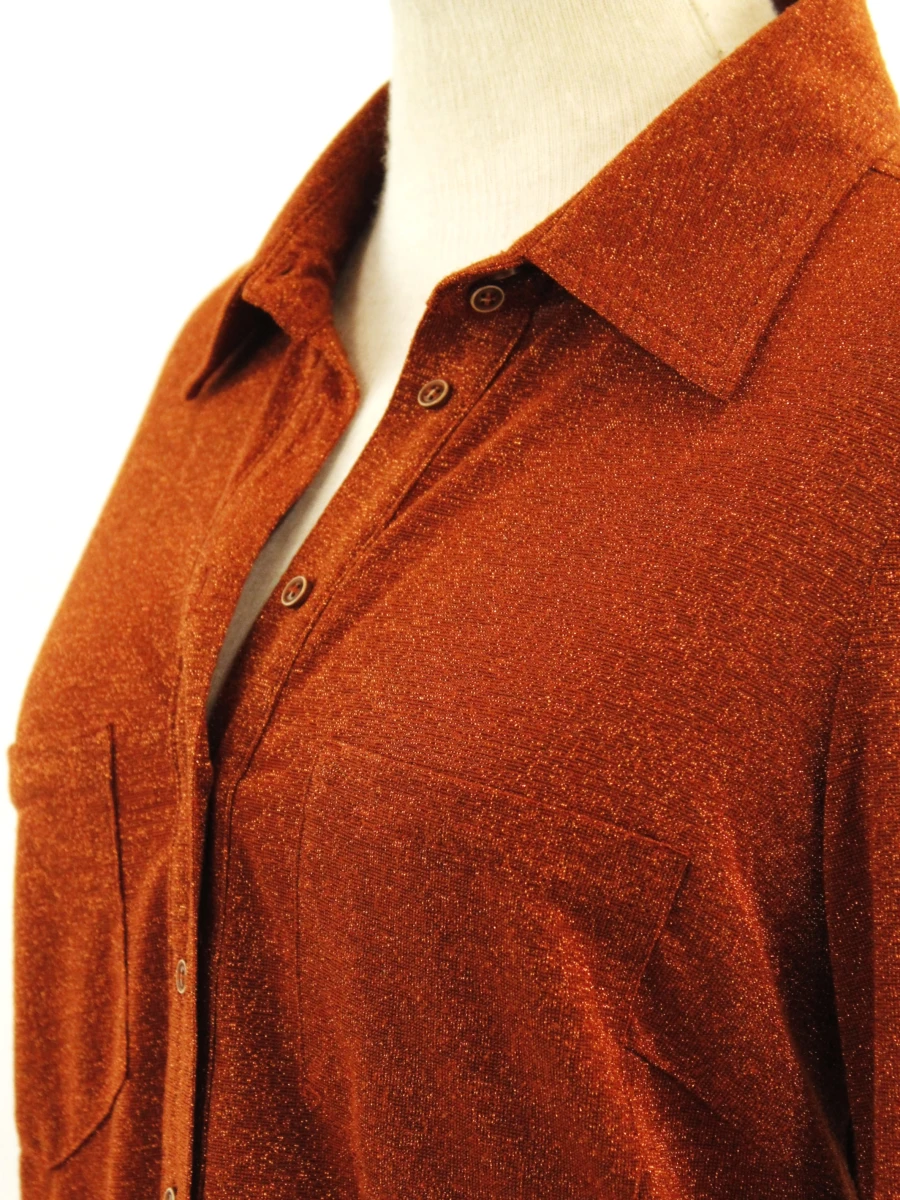 Mayerline glitter roestkleurige damesblouse - Size 38 - foto 3