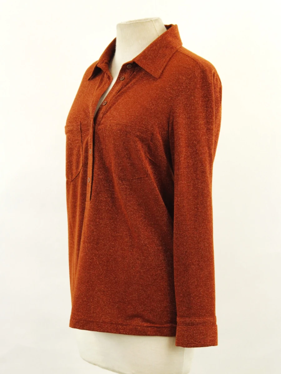 Mayerline glitter roestkleurige damesblouse - Size 38 - foto 4