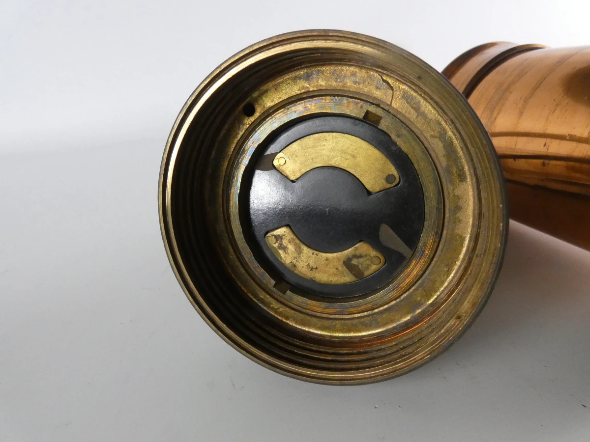 Vintage mijnwerkerslamp op batterijen / Decoratieve koperen lantaarn - foto 8
