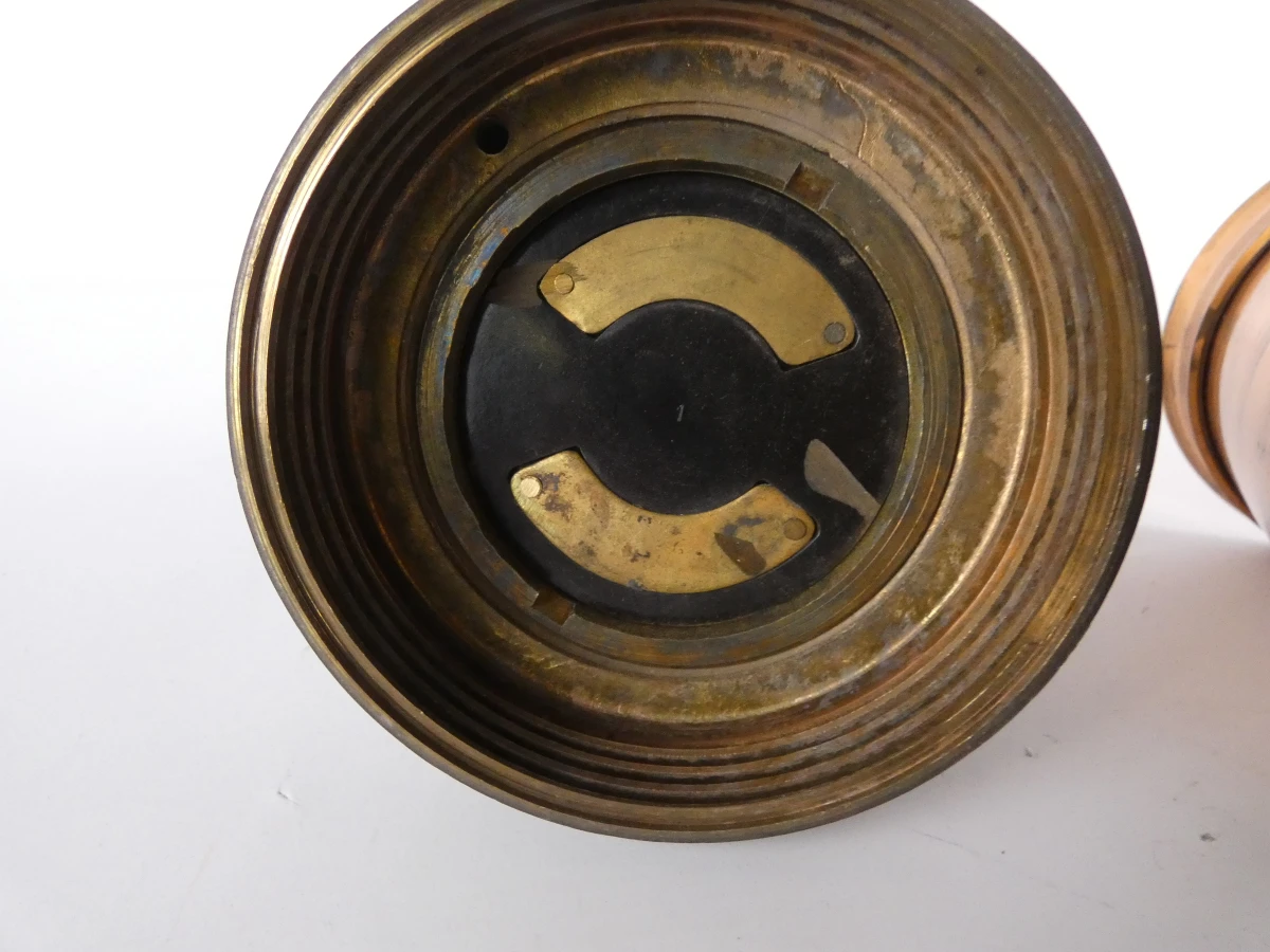 Vintage mijnwerkerslamp op batterijen / Decoratieve koperen lantaarn - foto 16