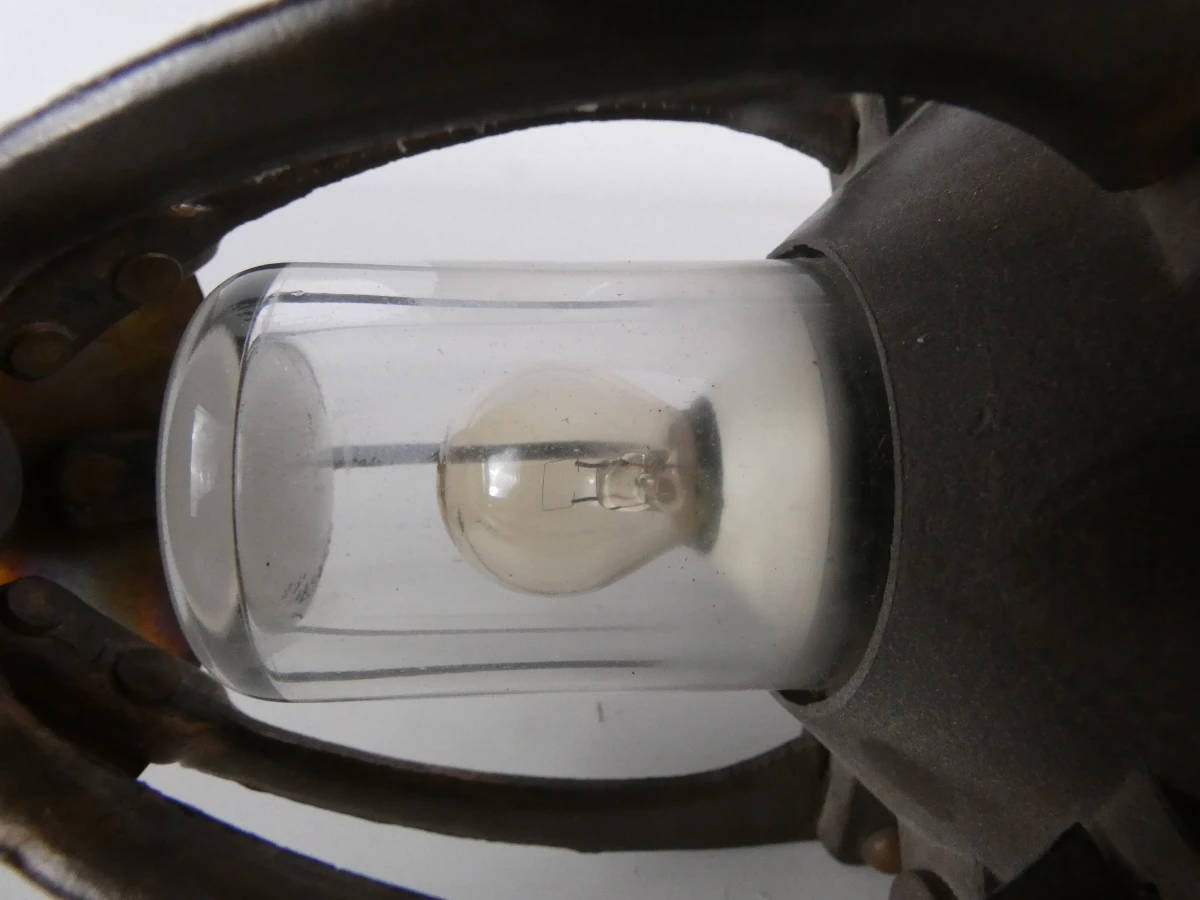 Vintage mijnwerkerslamp op batterijen / Decoratieve koperen lantaarn - foto 7