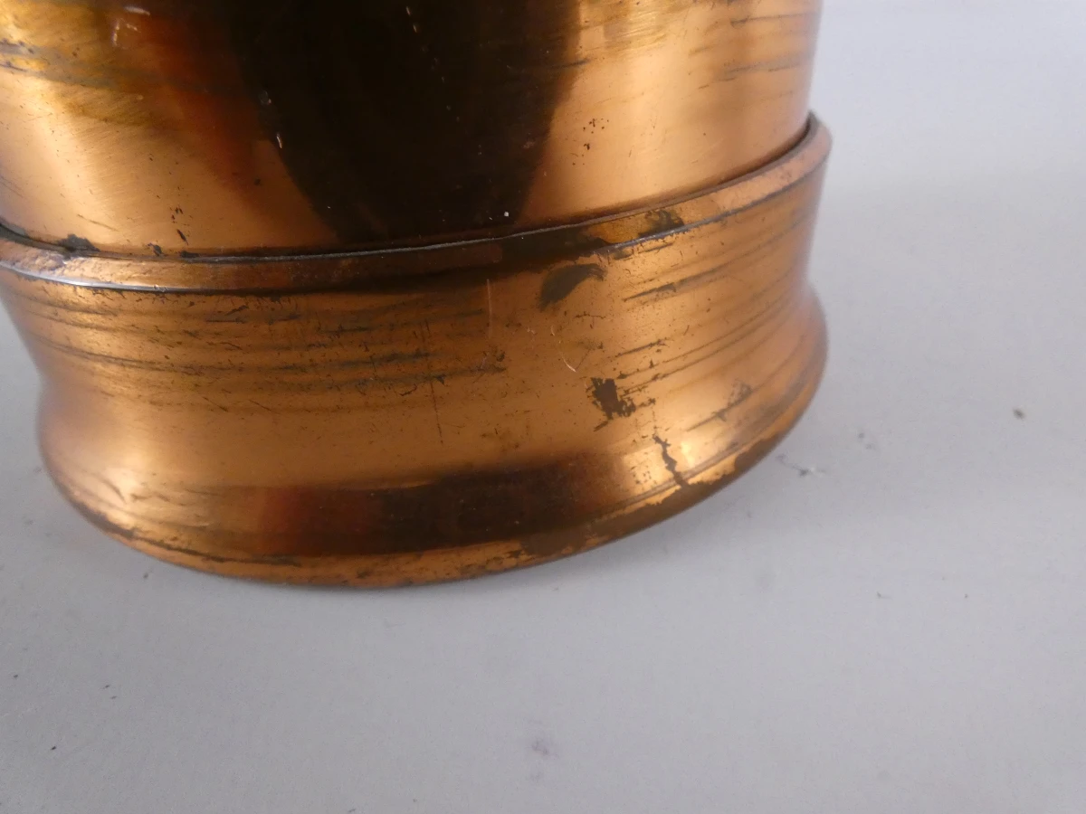 Vintage mijnwerkerslamp op batterijen / Decoratieve koperen lantaarn - foto 18