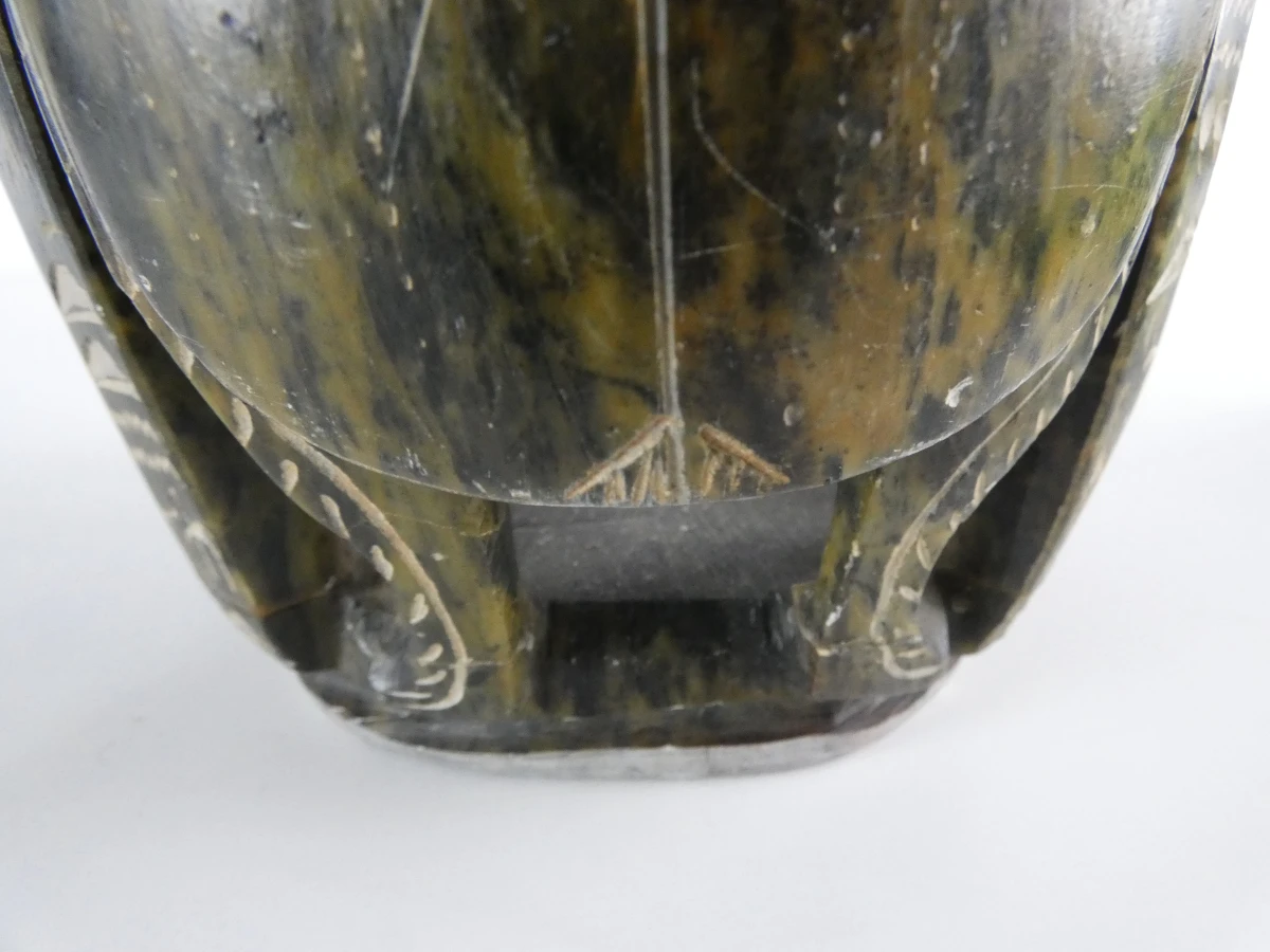 Decoratieve handgesneden stenen vaas/sculptuur in Egyptische stijl - foto 25