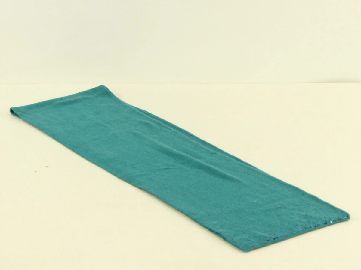 Damart sjaal met subtiele pailletten aan de uiteindes - turquoise - foto 2