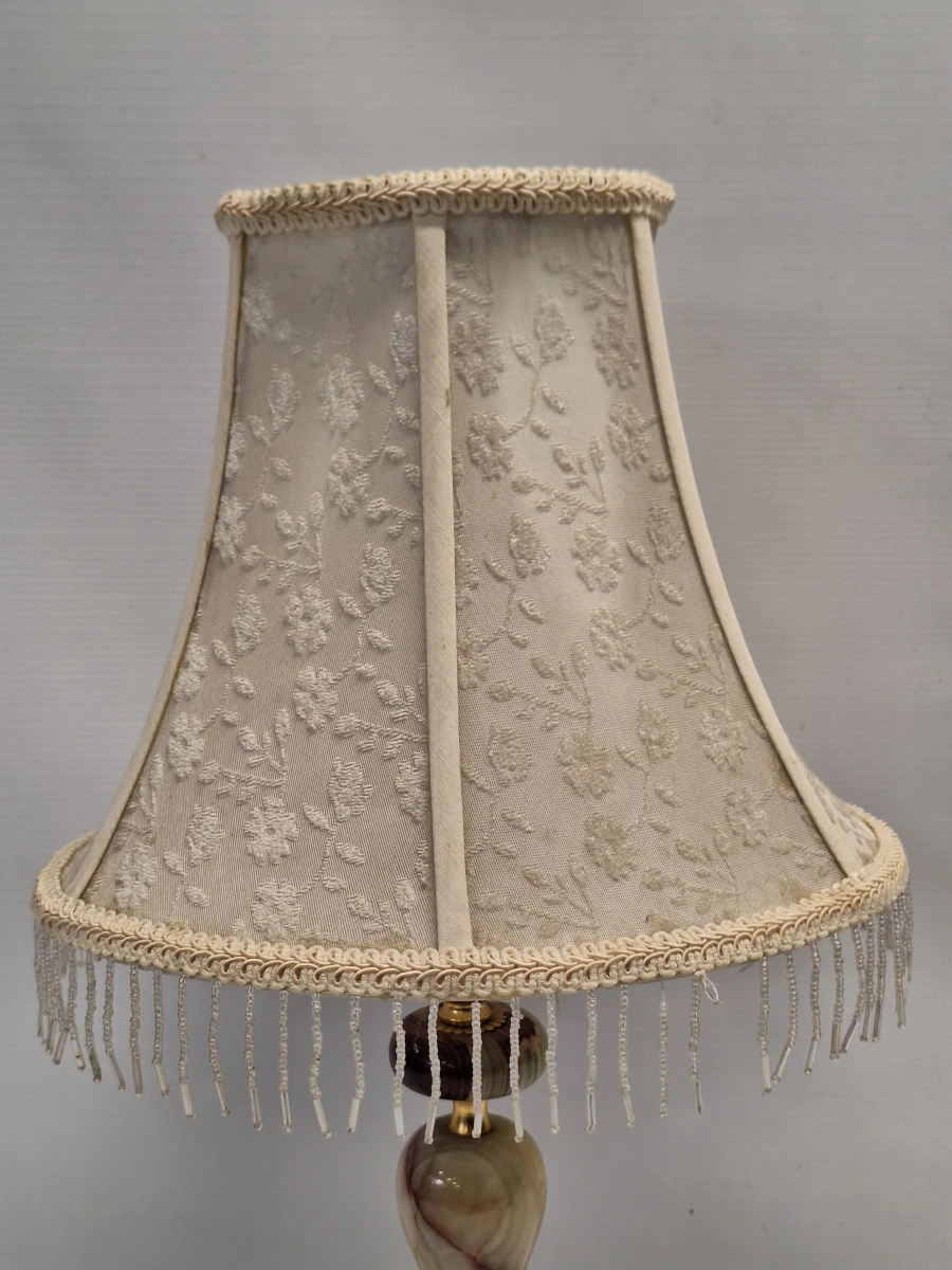 Vintage Italiaanse Onyx tafellamp - Hollywood Regency - Verguld messing - foto 8