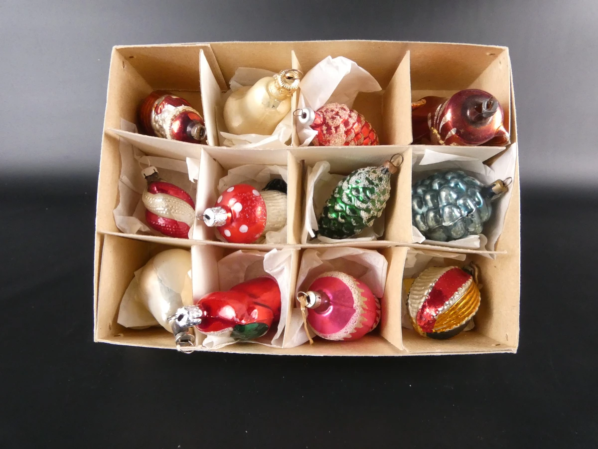 Vintage kerstdecoratie in dozen - foto 10