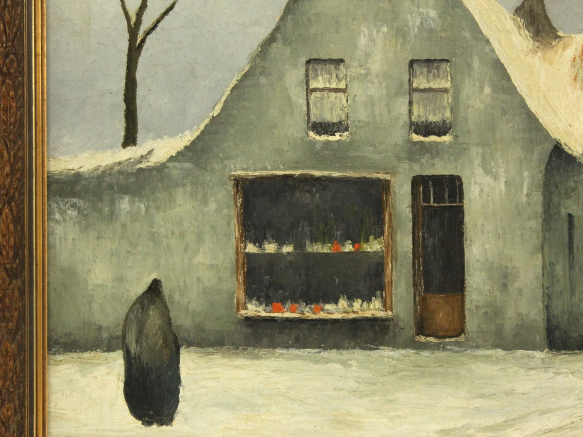 Alphonse De Clercq (1868–1945) – Winters dorpsgezicht - foto 4