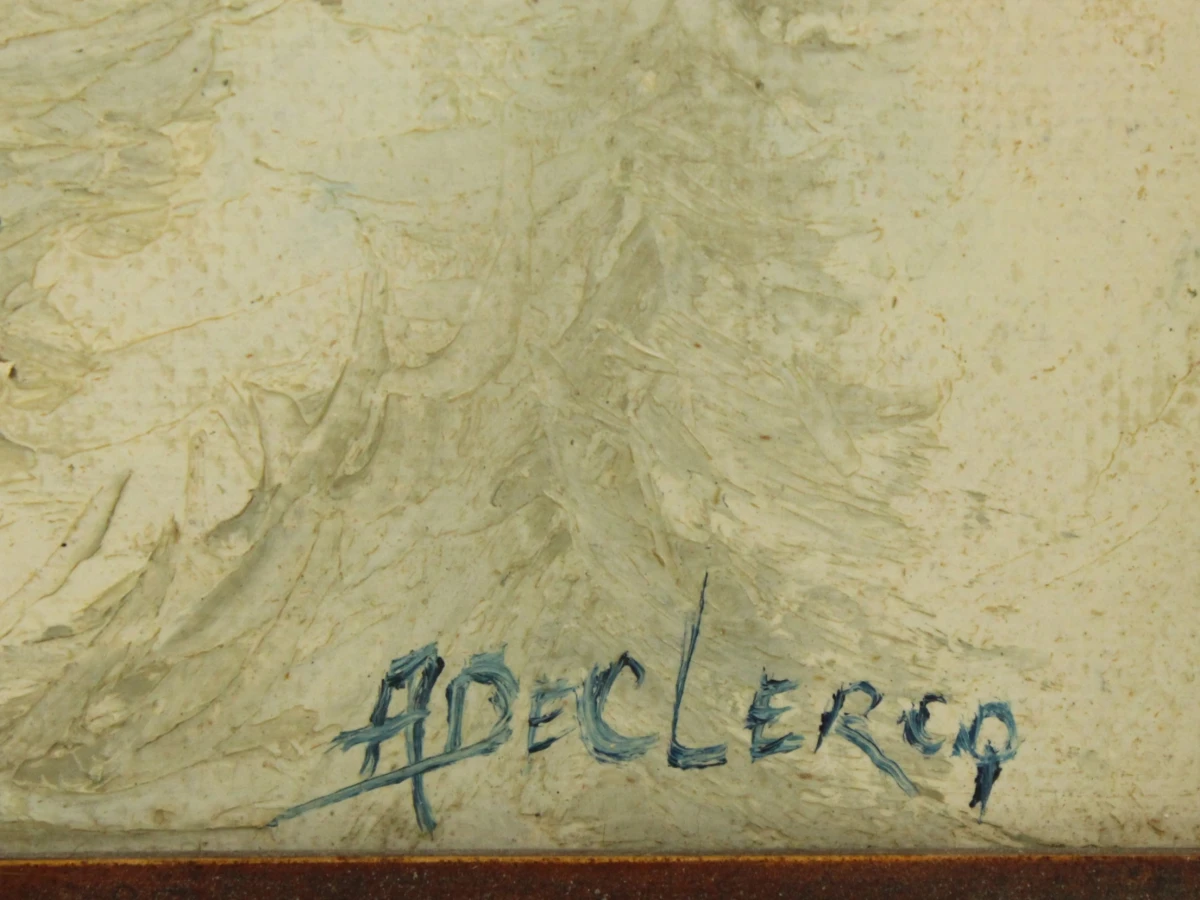 Alphonse De Clercq (1868–1945) – Winters dorpsgezicht - foto 7