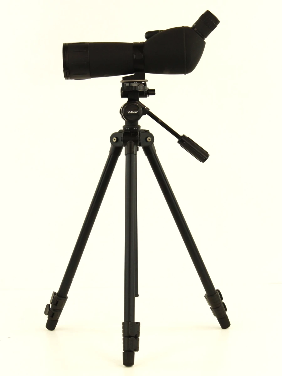 Maginon 20–60×60 spotting scope met Velbon statief en statiefkop – kavel bij De Kringwinkel, Antwerpen