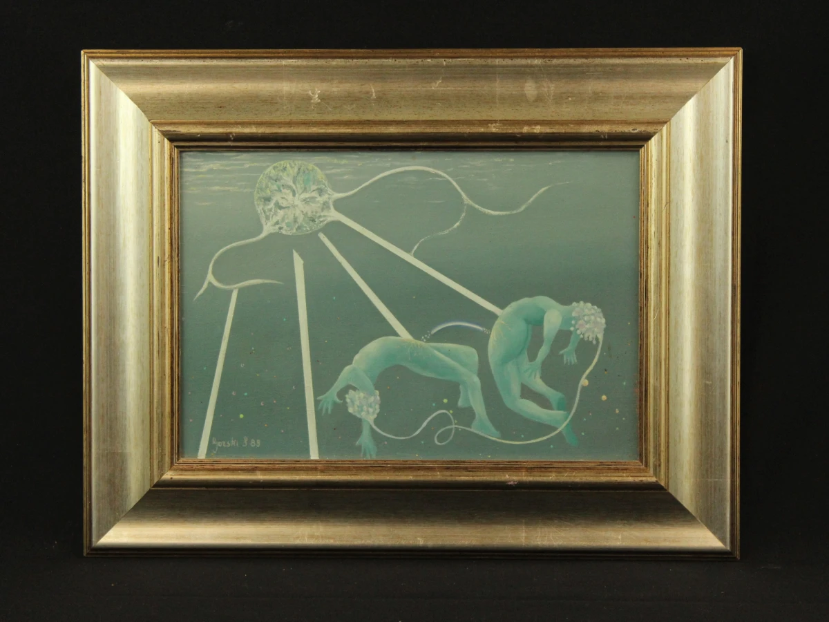 “Jorski” 1989 - twee surrealistische schilderijen op paneel - foto 9