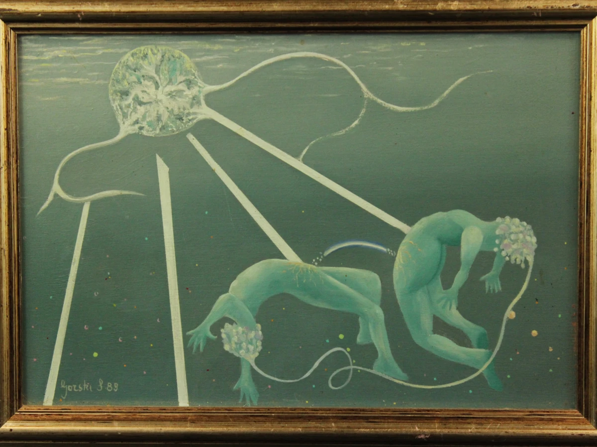 “Jorski” 1989 - twee surrealistische schilderijen op paneel - foto 10