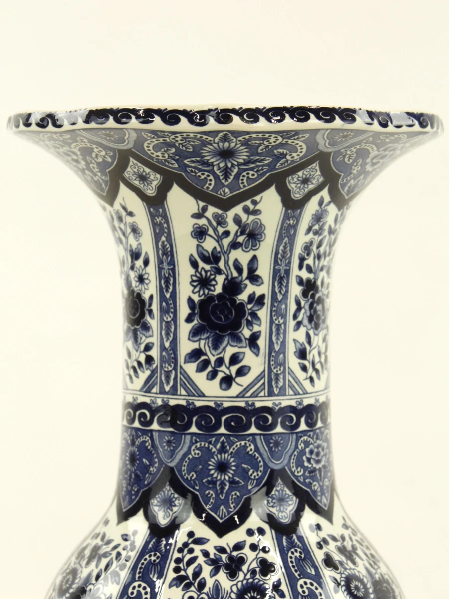 Boch Belgium Delfts Blauwe Trompetvaas - Royal Sphinx - 35 cm (Nr. 5) - foto 4