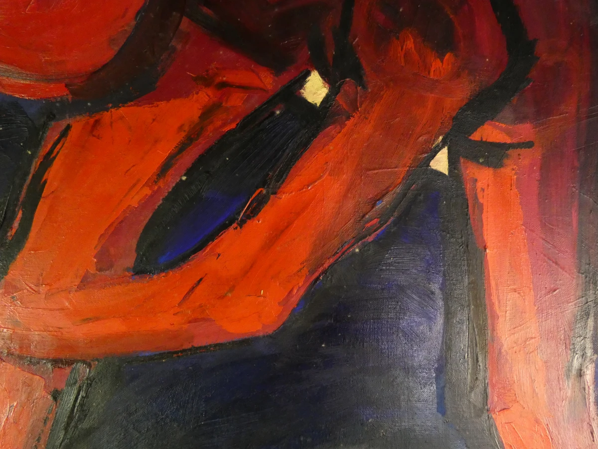 Abstract olieverfschilderij – E. GRON, 1993 - foto 4
