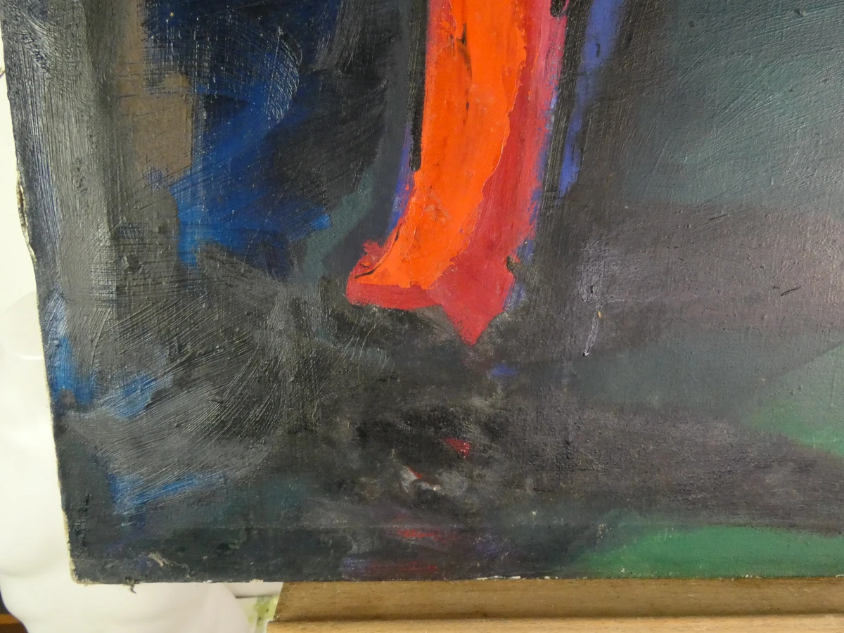 Abstract olieverfschilderij – E. GRON, 1993 - foto 7