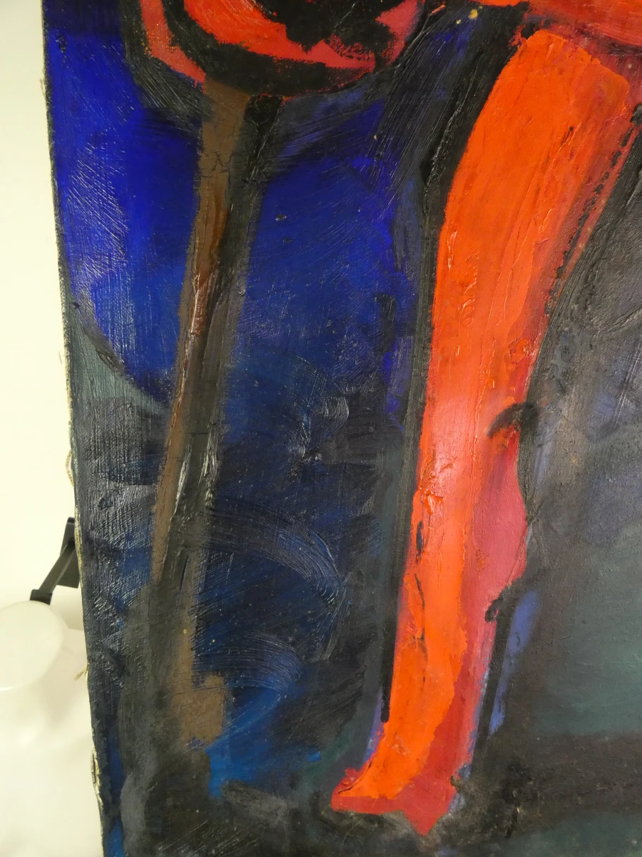 Abstract olieverfschilderij – E. GRON, 1993 - foto 8