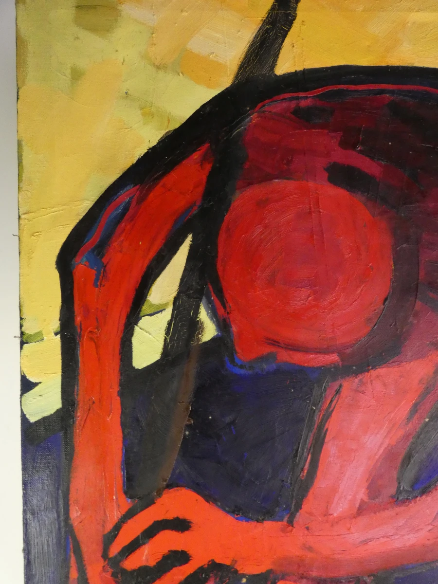 Abstract olieverfschilderij – E. GRON, 1993 - foto 9