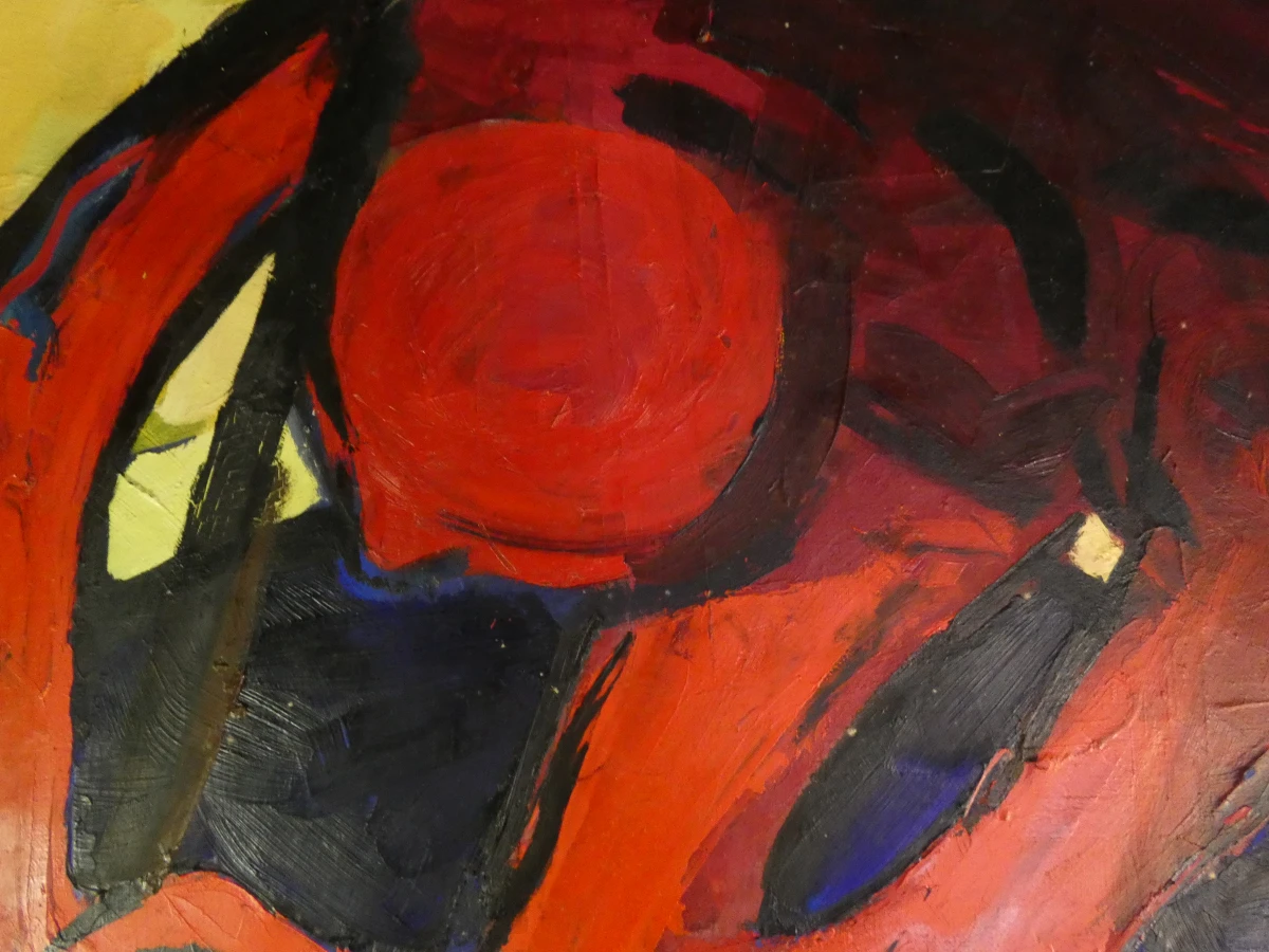 Abstract olieverfschilderij – E. GRON, 1993 - foto 10