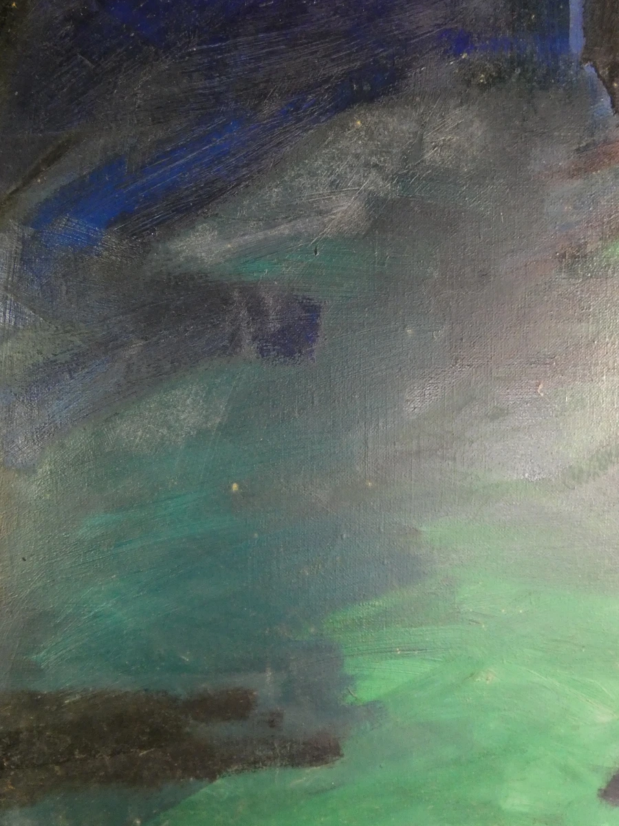 Abstract olieverfschilderij – E. GRON, 1993 - foto 11