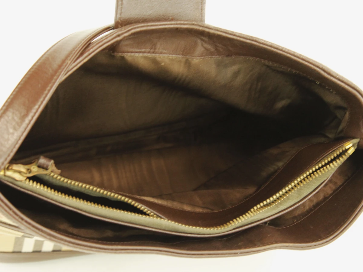 Vintage Burberrys Nova Check schoudertas/crossbody - canvas & leder - foto 6