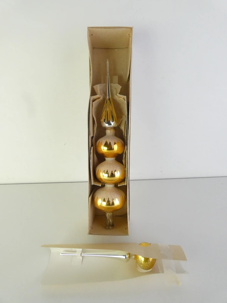 Grote partij vintage glazen kerstornamenten incl. 2 kerstpieken(69 stuks) - foto 7