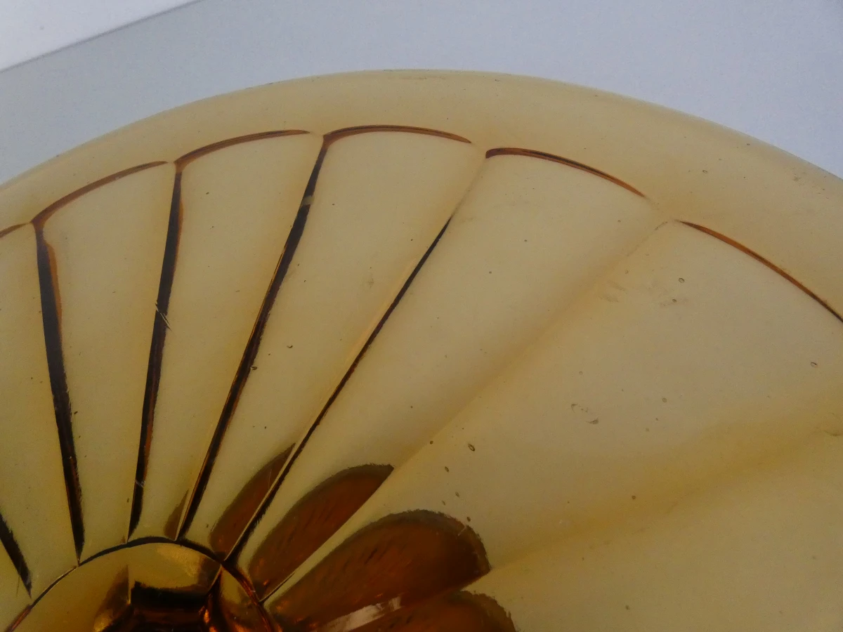 Vintage Amberkleurig Art Deco Taartplateau - foto 7