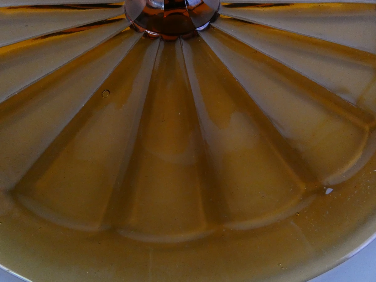Vintage Amberkleurig Art Deco Taartplateau - foto 9