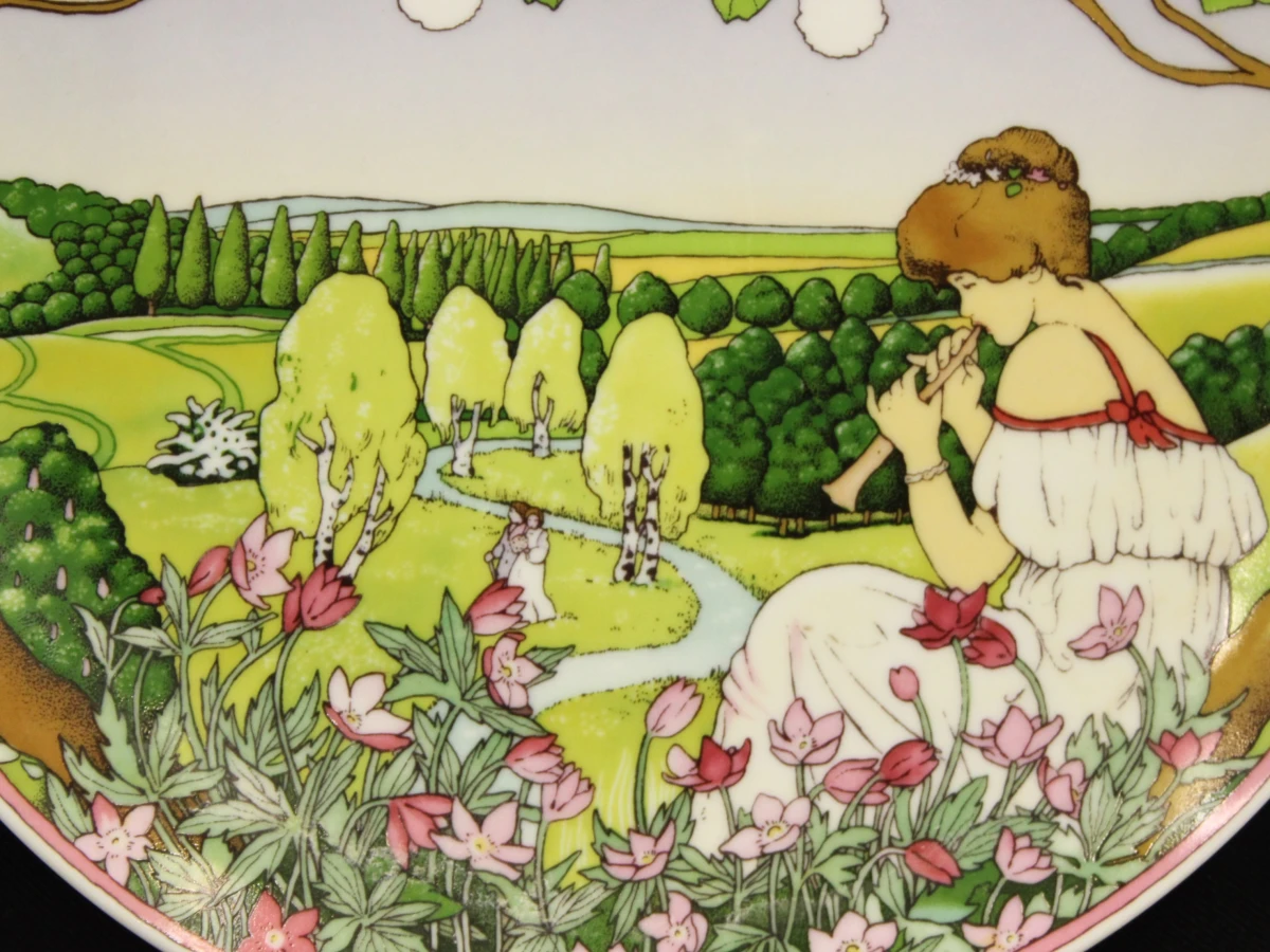 Villeroy & Boch "De vier jaargetijden " set van twee vintage borden 1970 - foto 3