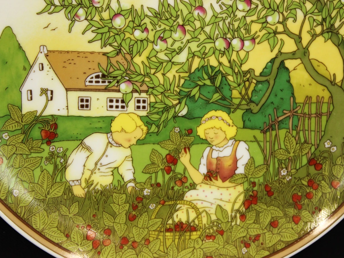 Villeroy & Boch "De vier jaargetijden " set van twee vintage borden 1970 - foto 6