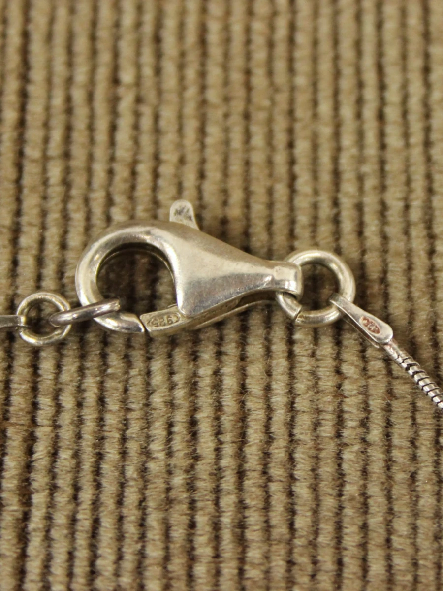 Sterling zilveren slangenketting met amethistenhanger - foto 7