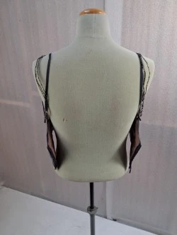 korset-stijl crop top met spaghettibandjes van de RAFFA Boutique, size 40 - foto 3