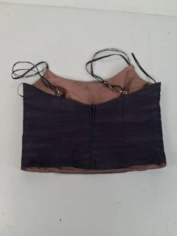 korset-stijl crop top met spaghettibandjes van de RAFFA Boutique, size 40 - foto 2