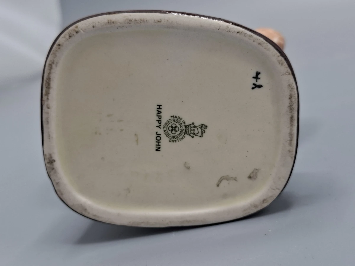Vintage Royal Doulton Toby Jug "Happy John" – Handgeschilderd Engels Aardewerk – Gesigneerd - foto 6