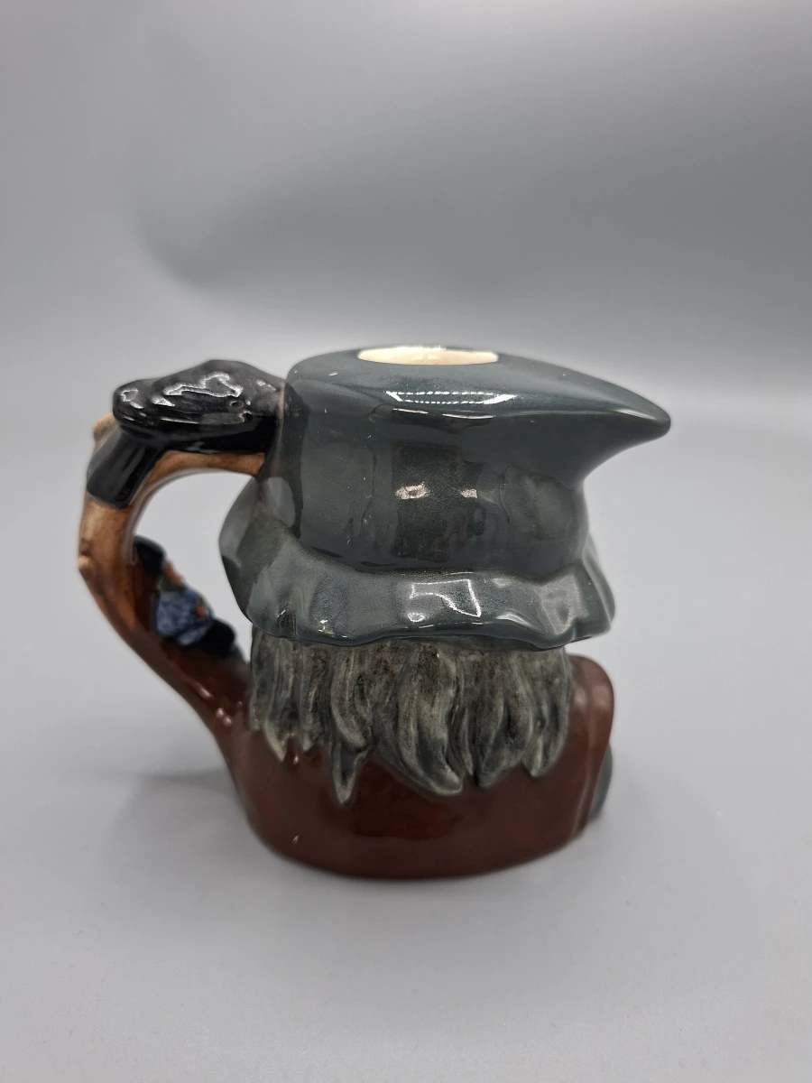 Vintage Royal Doulton Toby Jug "Rip Van Winkle" (D6463) – Handgeschilderd Engels Aardewerk – COPR 1954 - foto 2