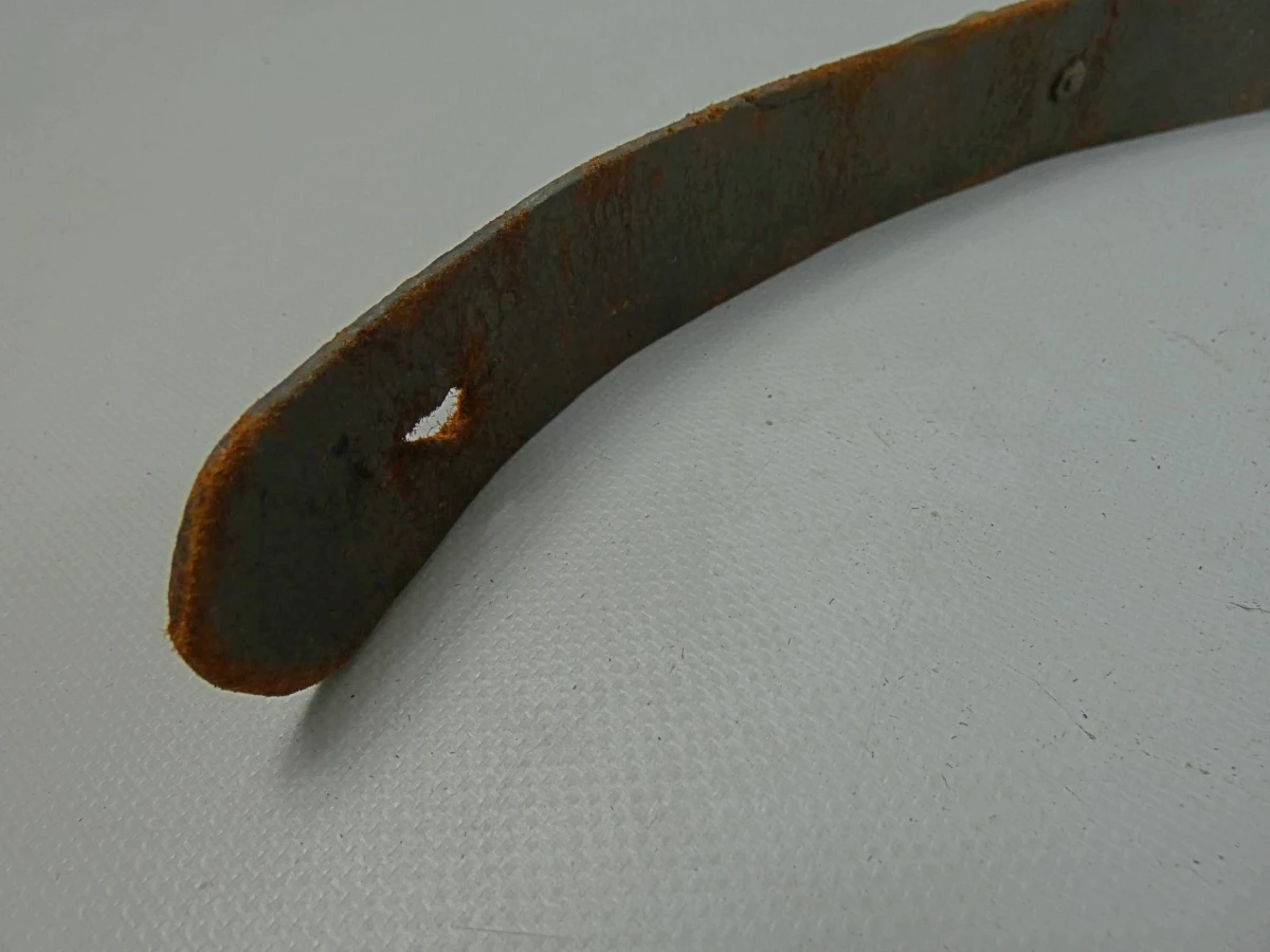 Vintage leren koppelriem met haken - foto 5