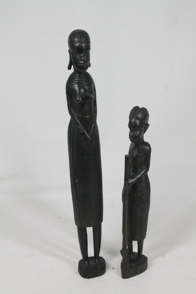 2 Afrikaans houten beeldjes - foto 2
