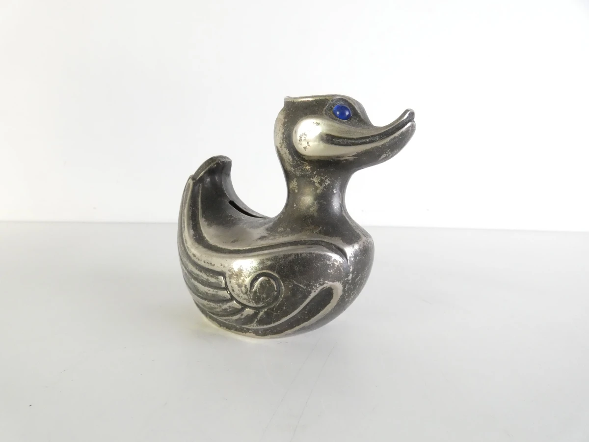 Lot van 3 vintage metalen spaarpotten/verzamelobjecten - foto 13