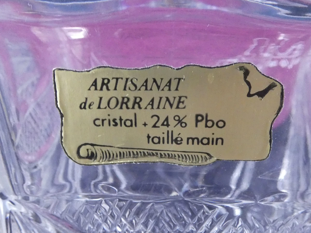 Artisanat de Lorraine kristallen karafset met 6 glazen in doos - foto 6