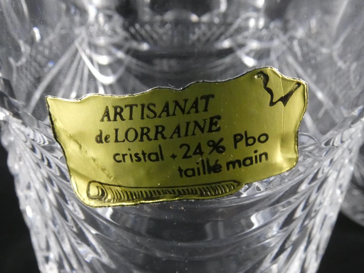 Artisanat de Lorraine kristallen karafset met 6 glazen in doos - foto 15