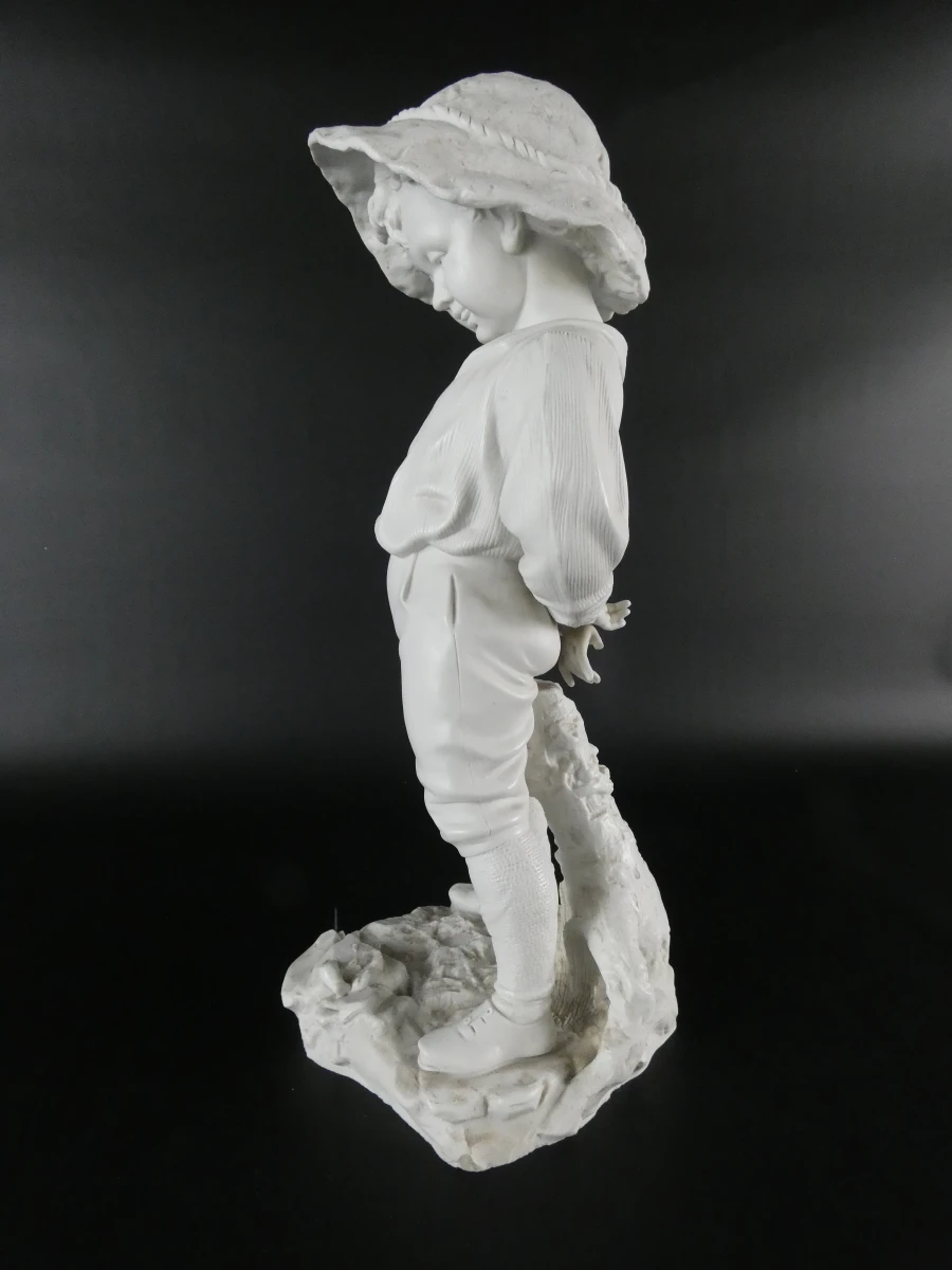 Vintage jongen in biscuitporselein -  Meissen - foto 6