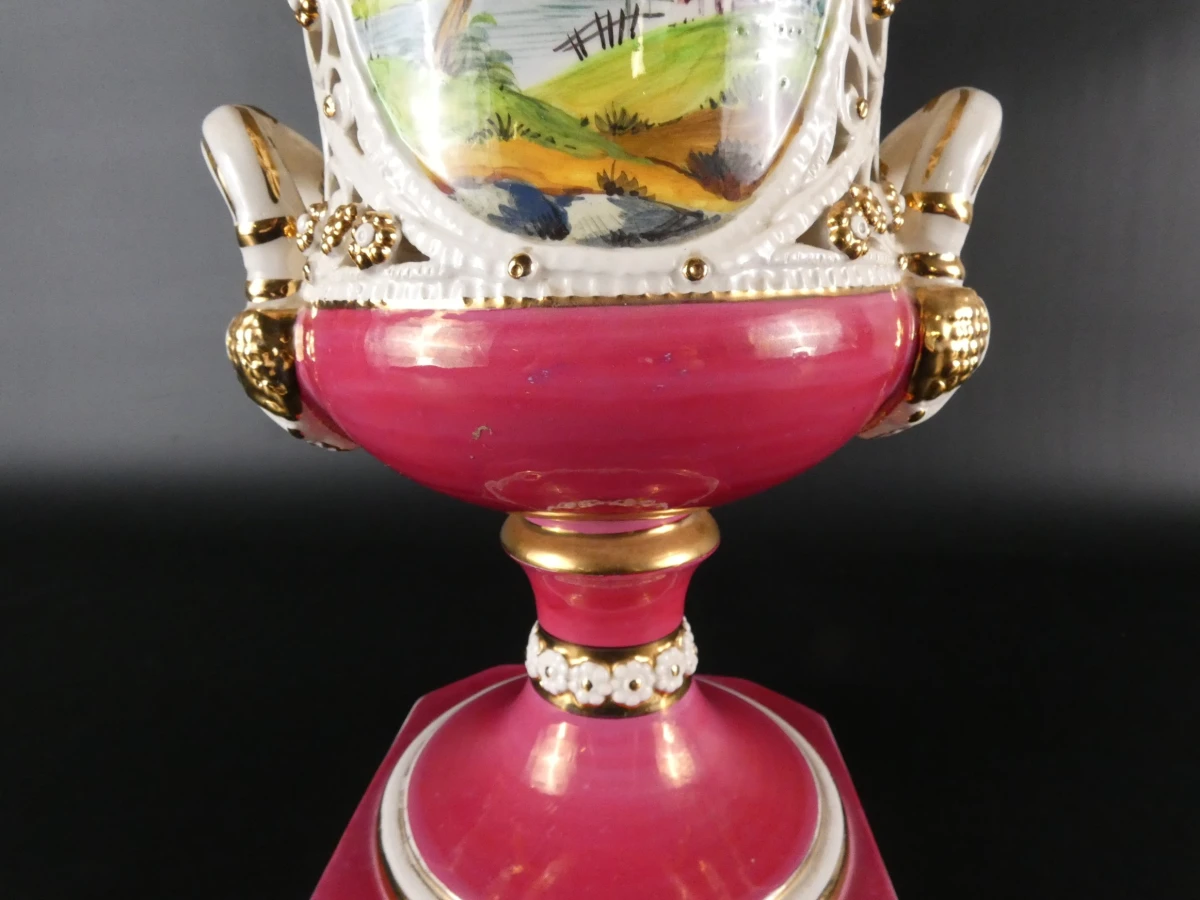 Vintage H. Sanders Italy dekselvaas in Capodimonte-stijl - foto 20