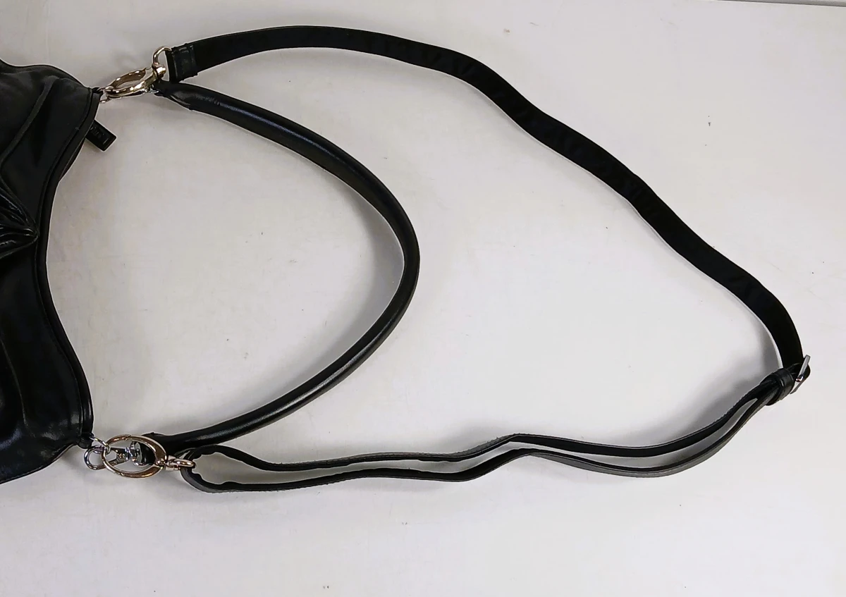By-Lin – Lotus Leaf Black Classic Leather handtas. - foto 5