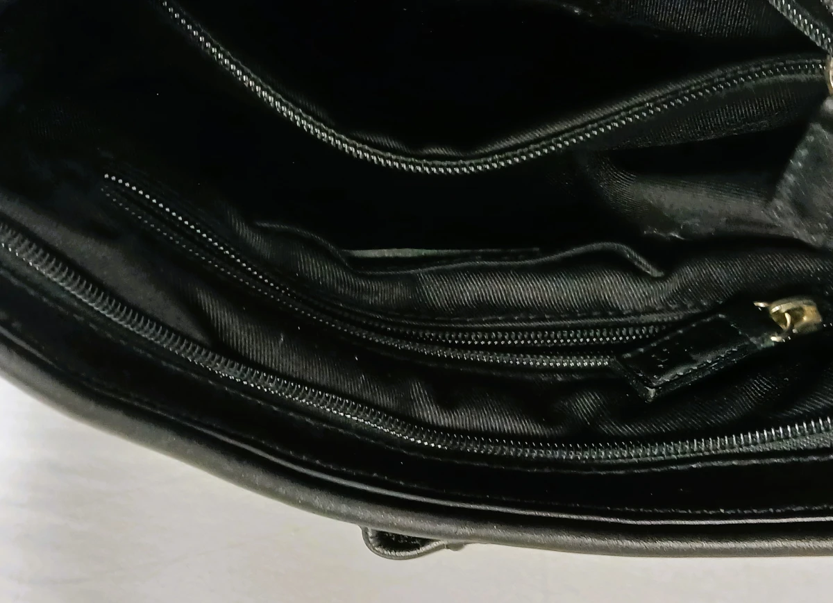 By-Lin – Lotus Leaf Black Classic Leather handtas. - foto 8