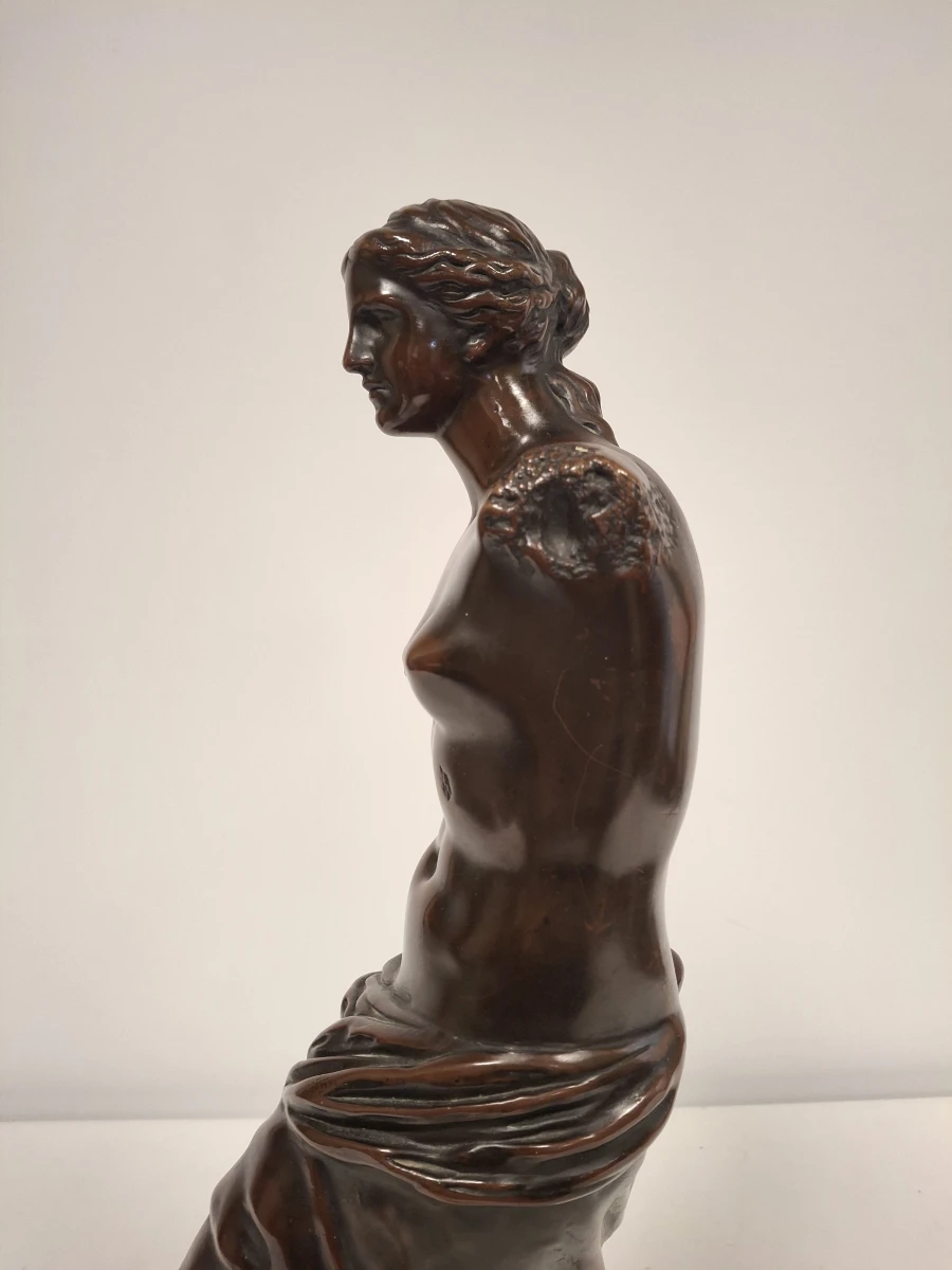 Klassiek Bronzen Beeldje -  Venus de Milo / Aphrodite - foto 3