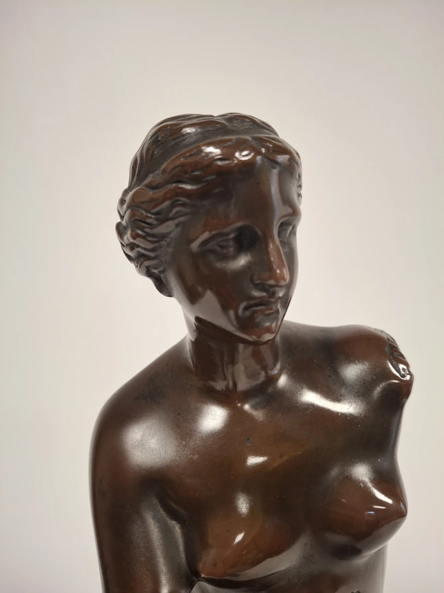 Klassiek Bronzen Beeldje -  Venus de Milo / Aphrodite - foto 7