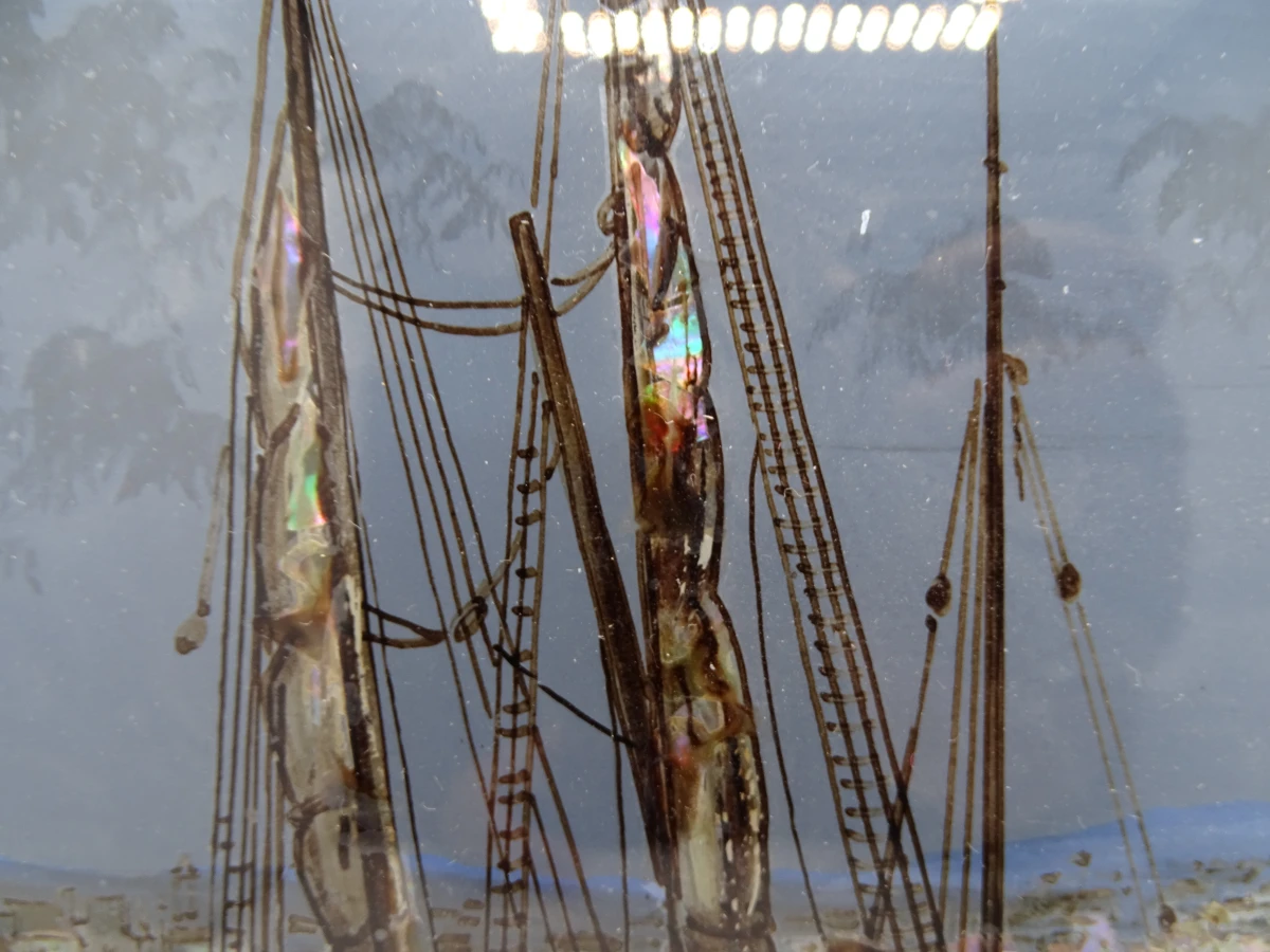 2 maritieme fixé sous verre schilderijen - foto 13