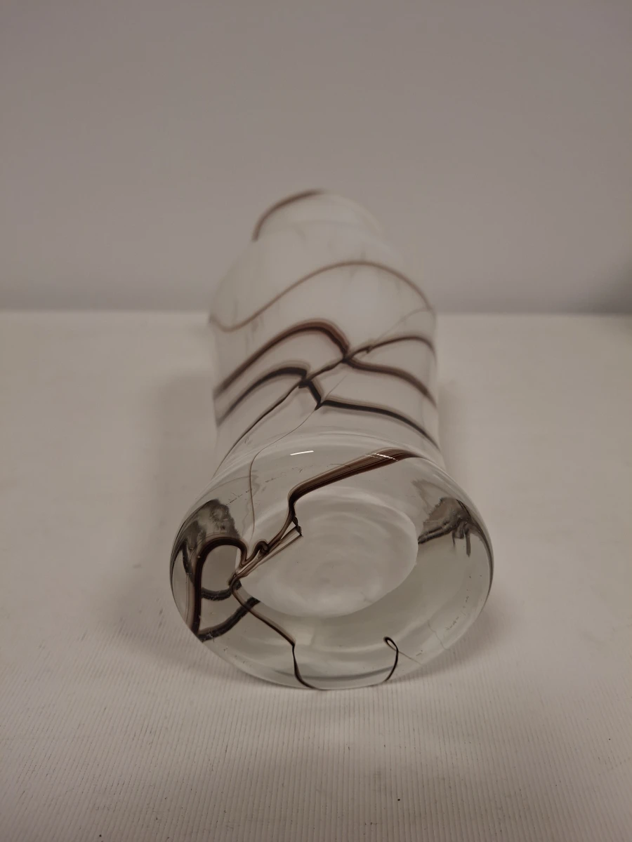 Vintage mondgeblazen opaline glazen vaas - foto 3