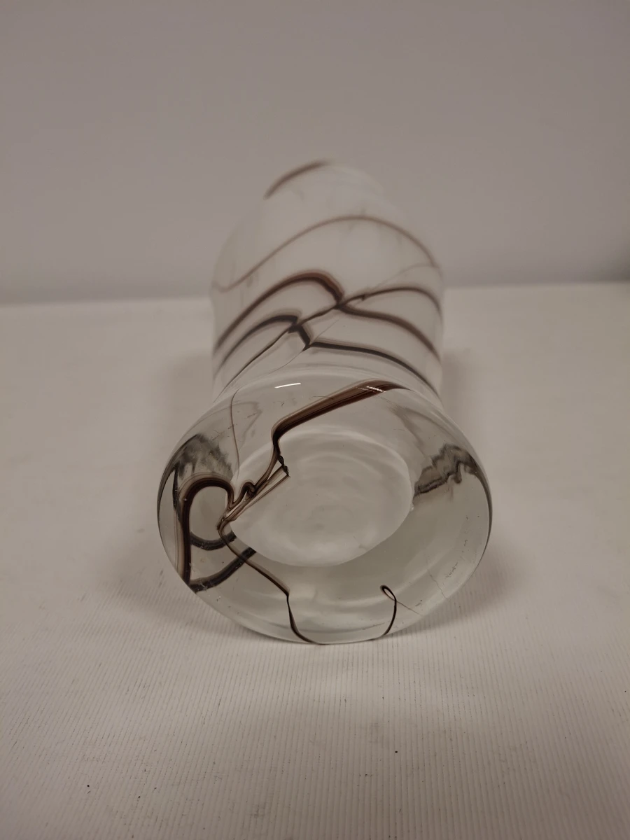 Vintage mondgeblazen opaline glazen vaas - foto 4