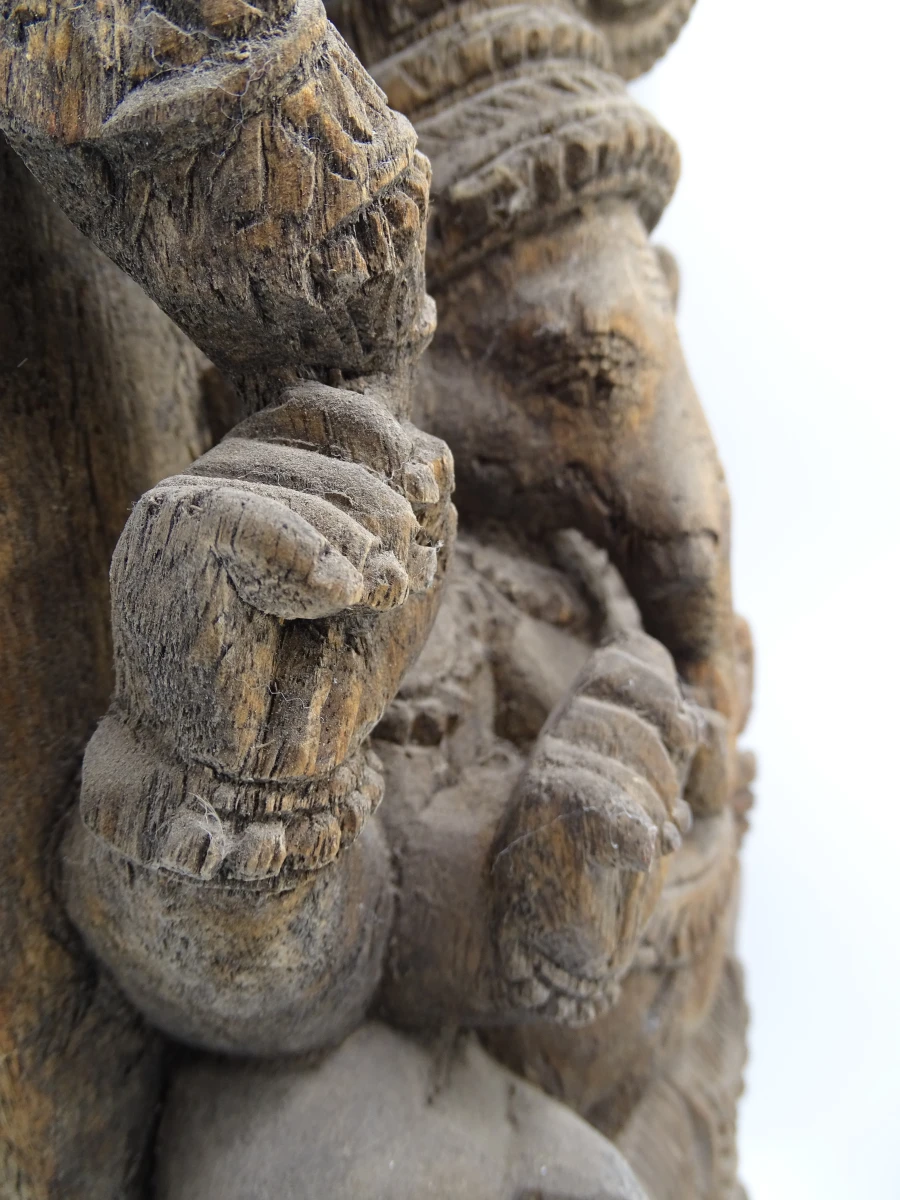 Ganesha houten sculptuur - foto 6
