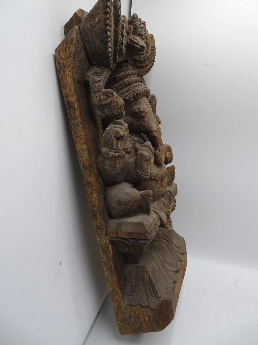 Ganesha houten sculptuur - foto 5